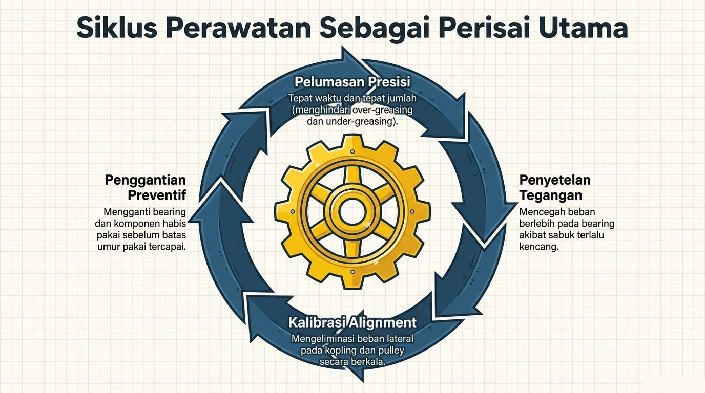 rotasi conveyor - perawatan