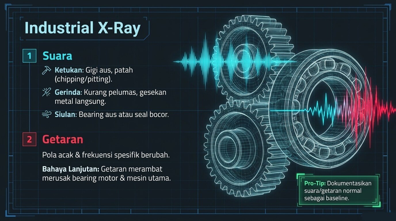 servis gearbox - suara tidak normal dan getaran berlebih