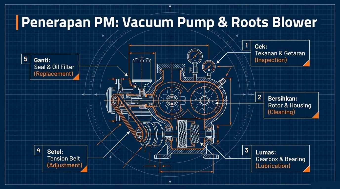 PM - penerapan vacuumpump dan rootsblower