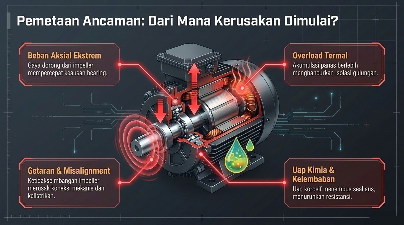agitator - penyebab kerusakan