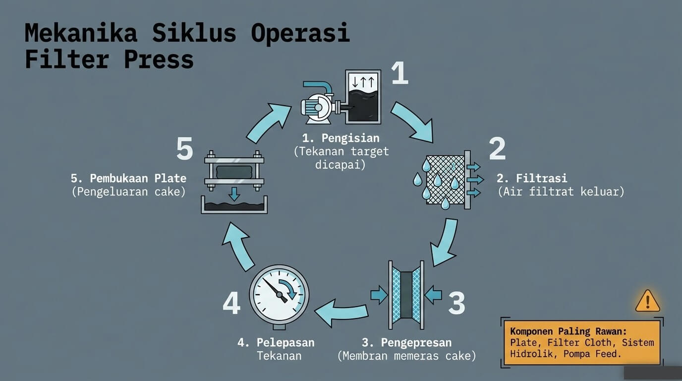 filter press - cara kerja