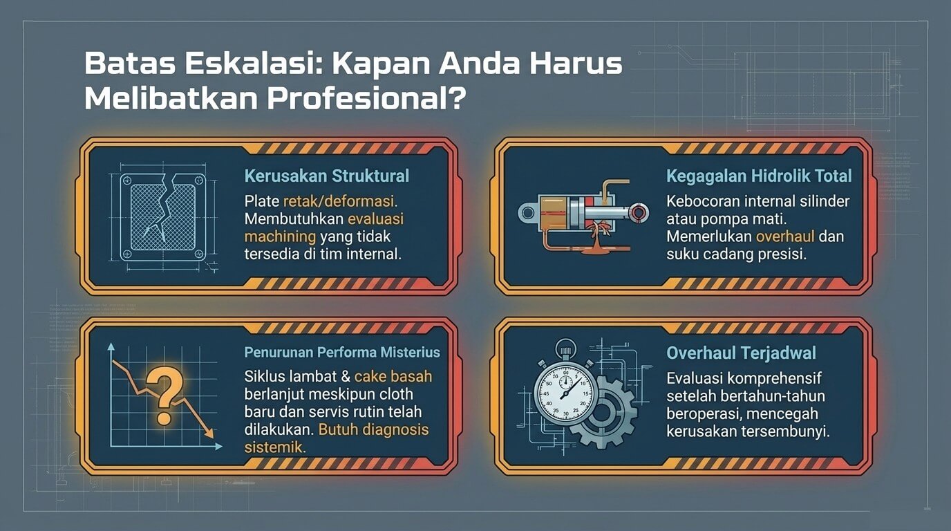 filter press - kapan harus panggil teknisi