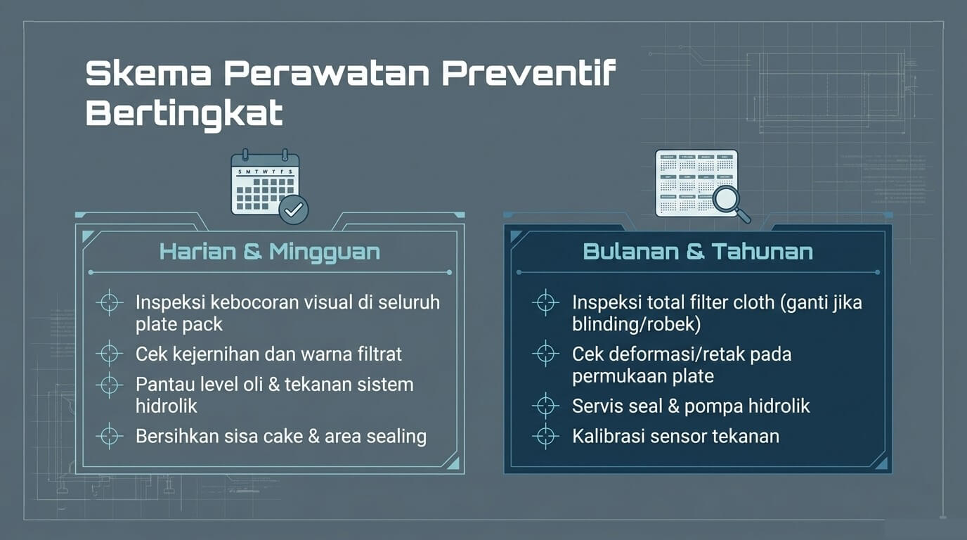 filter press - perawatan preventive