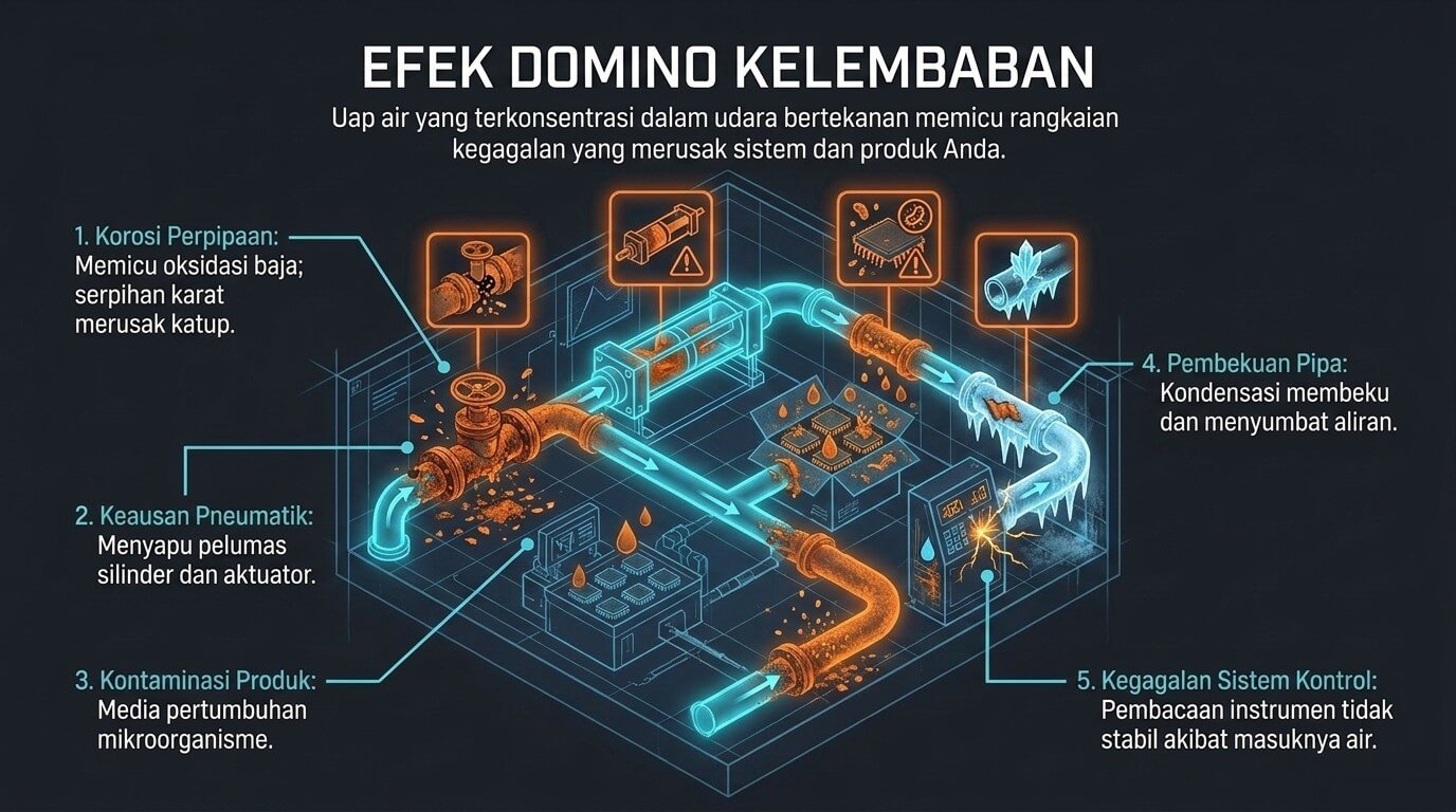 Air dryer - bahaya uap air pada udara bertekanan