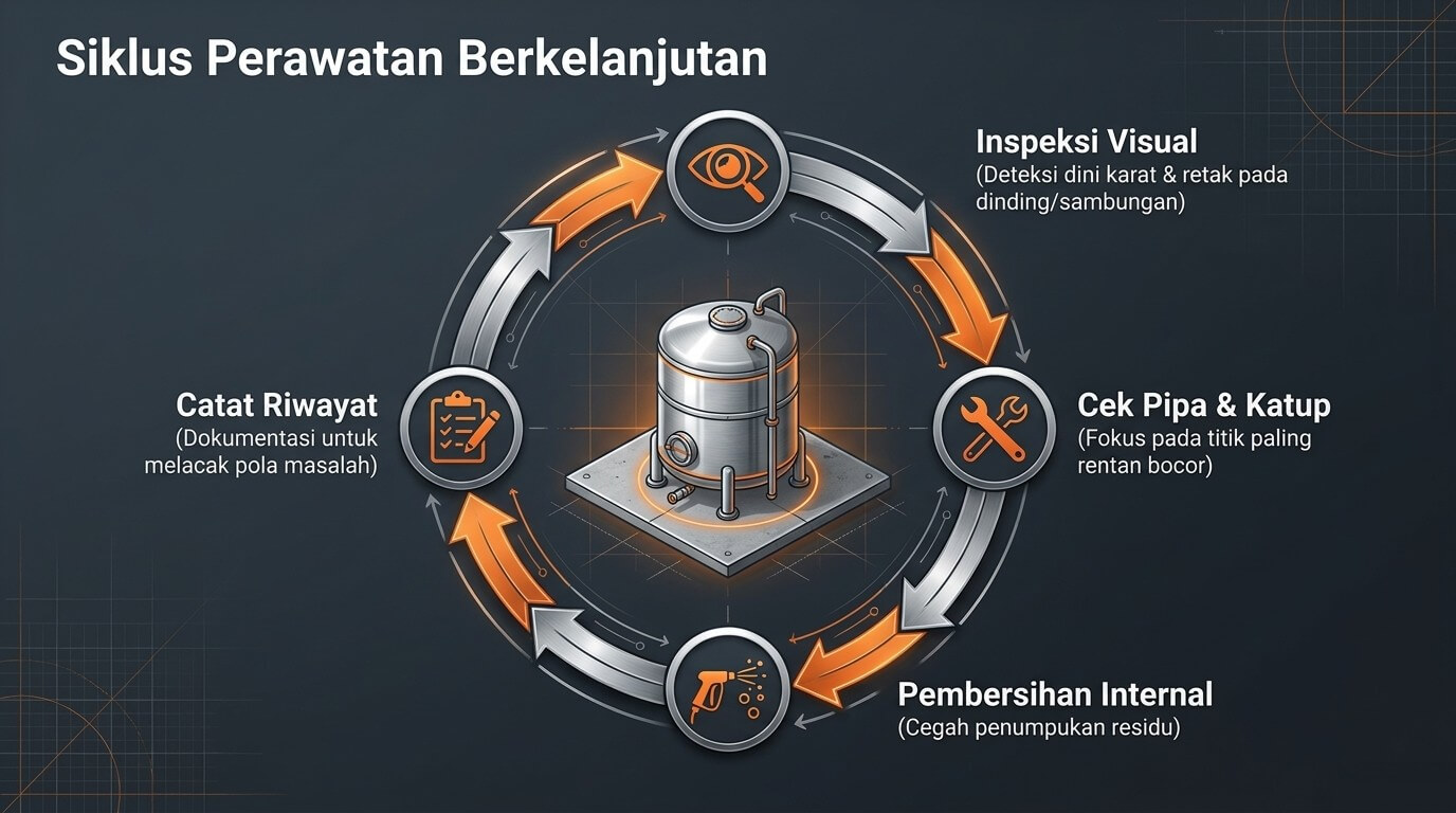 tangki - panduan merawat tangki setelah instalasi